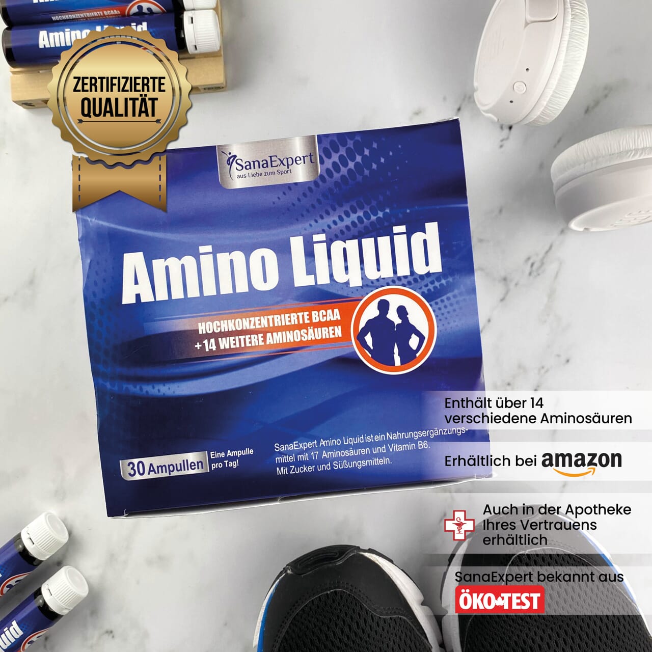SanaExpert Amino Liquid Trinkampullen, 750ml