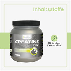 Nahaufnahme einer Creatine Pro Dose mit der Aufschrift 