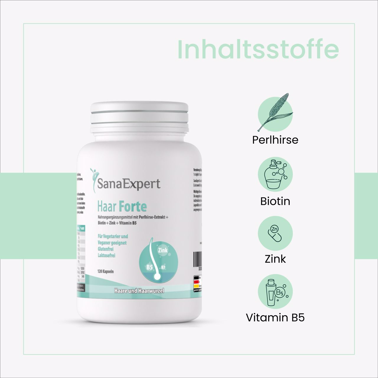 SanaExpert Haar Forte, 120 Kapseln